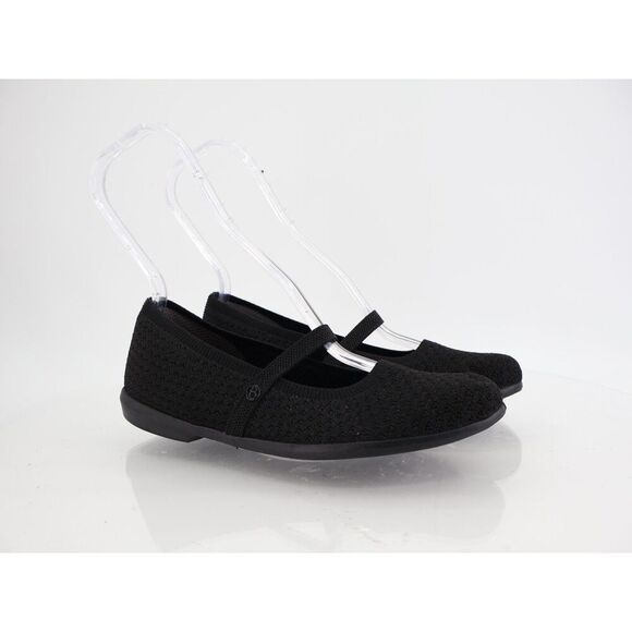 Bzees Lifestride Keynote Women's Mary Jane Flats Size 8 Black Knit Comfy Shoes - Picture 1 of 11